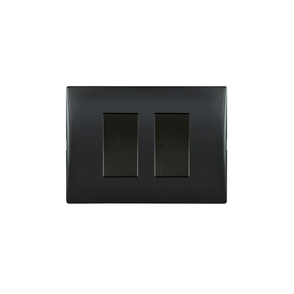 Interruptor Andes Doble 9/15 10A 250V Black Armado Lexo