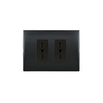Enchufe Toma Corriente Andes Doble 10/16A 250V Black Armado Lexo