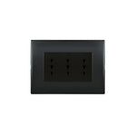 Enchufe Toma Corriente Andes Triplex 10A 250V Black Lexo