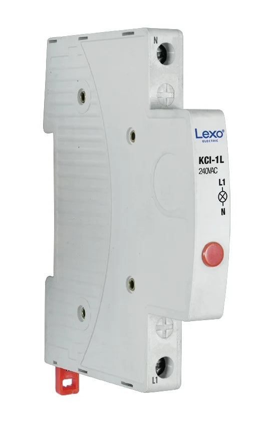 Luz Piloto Roja Medio Modulo Riel Din