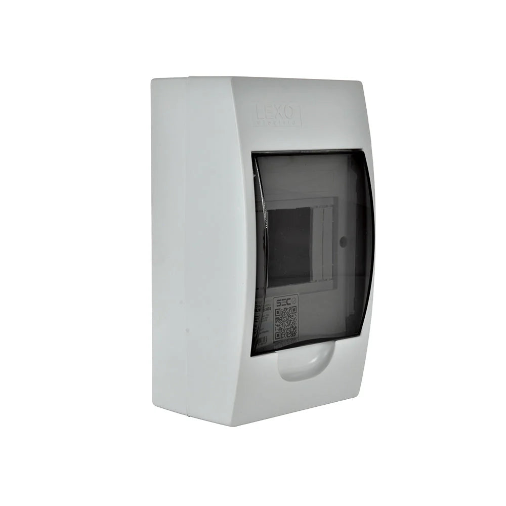 Tablero Sobrepuesto Lh Tapa Color Humo 4 Polos IP41 Lexo