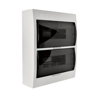 Tablero Sobrepuesto Lh Tapa Color Humo 24 Polos IP41 Lexo