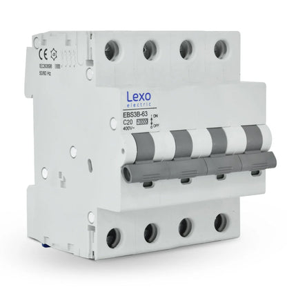 Interruptor Automatico 4X20A Curva C 10kA Lexo