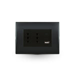 Enchufe Toma Corriente Andes Duplex 10A + 2 USB Black Armado Lexo