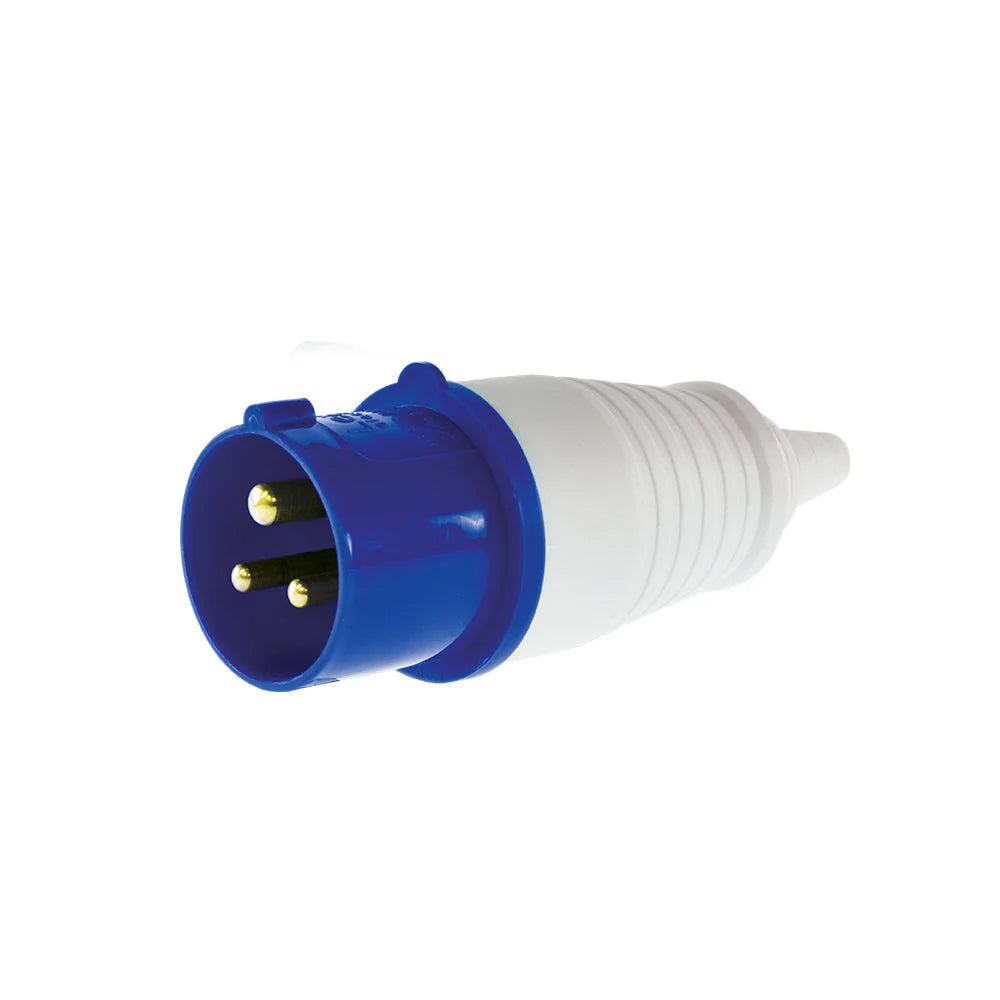 Enchufe Industrial Macho Volante 16A 2P+T 220V IP44 Lexo