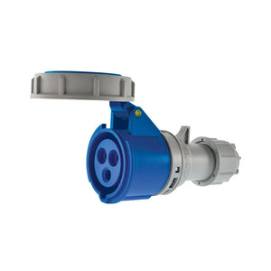 Enchufe Industrial Hembra Volante IP67 16A 220V 2P+T Lexo