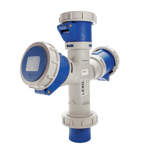 Derivacion para Enchufe 3 Hembras 16A 2P+T 220V IP67 Lexo
