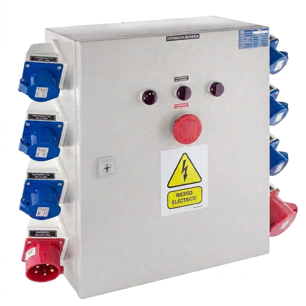 Tablero de Faena Metalico con Parada Emergencia 380V Size M Lexo