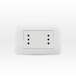 Enchufe Toma Corriente Duplex 10A 250V Blanco Armado Lexo