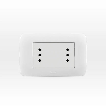 Enchufe Toma Corriente Duplex 10A 250V Blanco Armado Lexo