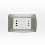 Toma Corriente Duplex 10A 250V Plata Lexo