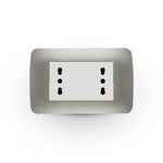 Toma Corriente Duplex 10/16A 250V Plata Lexo