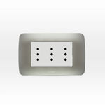 Toma Corriente Triplex 10A 250V Plata Lexo