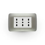 Toma Corriente Triplex 10/16A 250V Plata Lexo