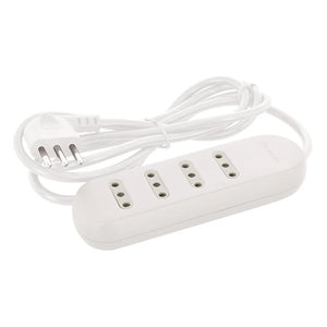 Alargador 4 Tomas 2P+T 10A 3m Blanco Lexo