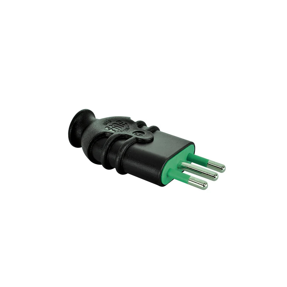 Enchufe Volante Macho 10 A 250 V 2P+T Negro Fanton
