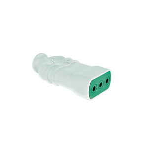 Enchufe Volante Hembra 10A 250V 2P+T Blanco Fanton