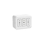 Toma Corriente Sobrepuesto Triple 10A 250V Blanco Genesis