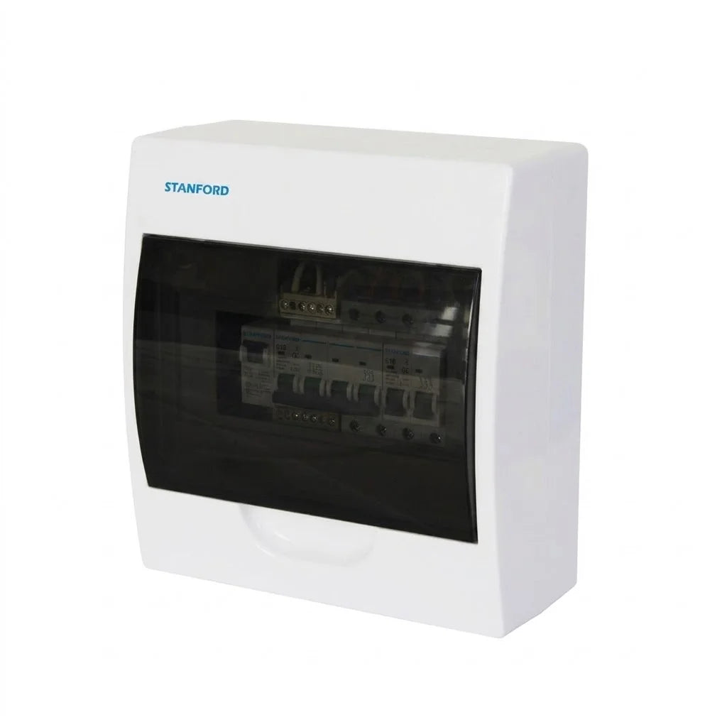 Tablero Sobrepuesto Tapa Color Humo 8 Polos IP40 Stanford